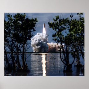 Start des Space Shuttle STS-80 Poster