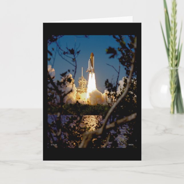 Start des Space Shuttle STS-99 Karte (Vorderseite)