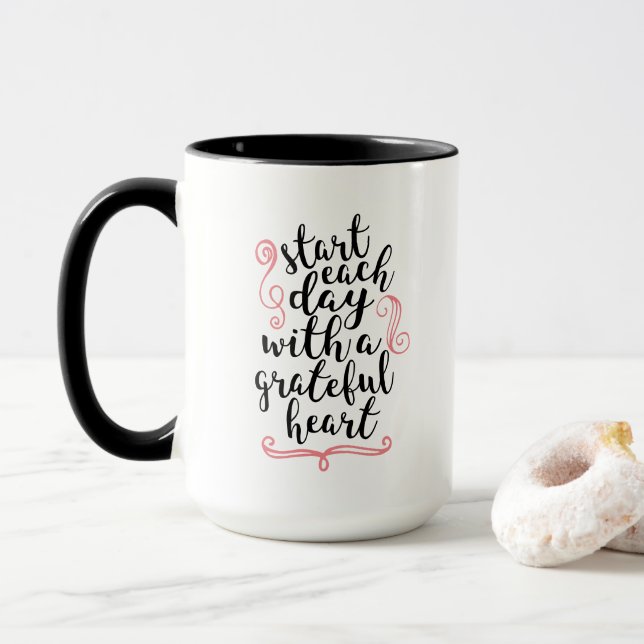 Start each day mug tasse (Mit Donut)