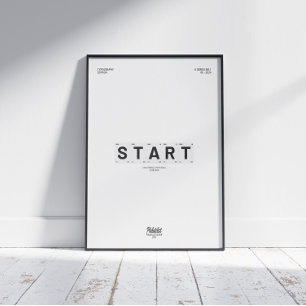 START(EINFACH,KLEIN,JETZT) MOTIVIEREND POSTER