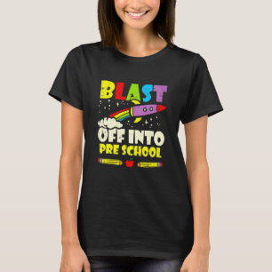 Start in die Vorschulrakete T-Shirt