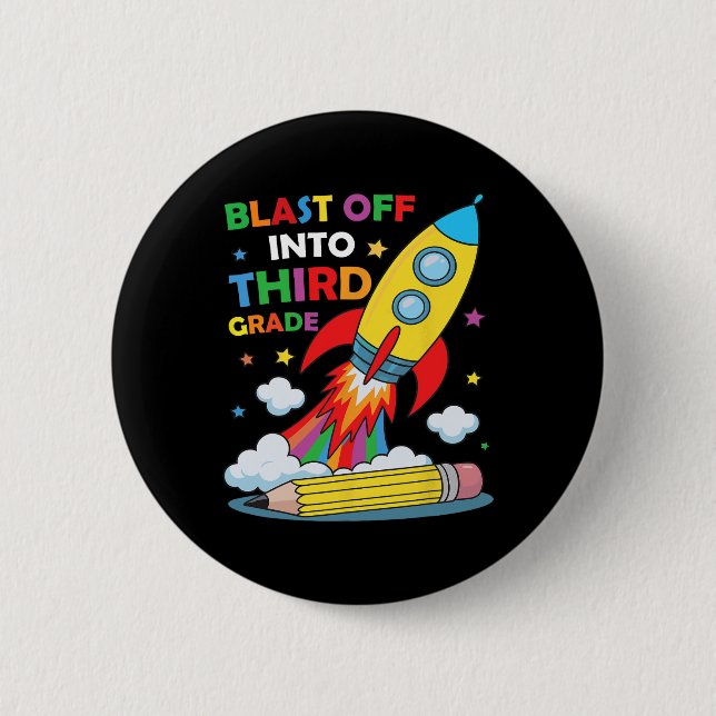 Start ins dritte Schuljahr Erster Schultag  Button (Vorderseite)