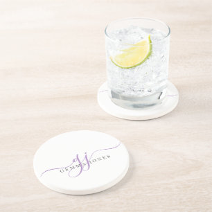 Start-Skriptinitials Monogram Minimalistisch Getränkeuntersetzer