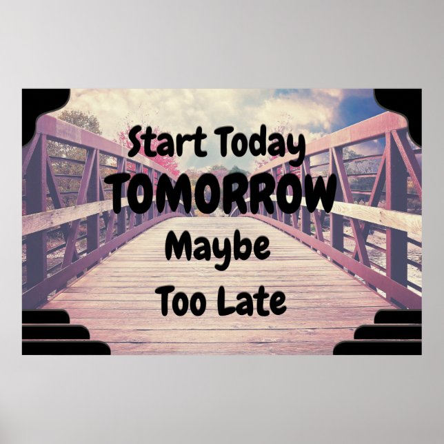 "Start Today" Positives Wall Art Poster (Vorne)