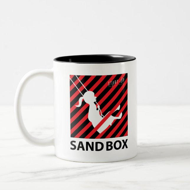 Start-Up Kdrama - Sandbox-Logo Zweifarbige Tasse (Links)
