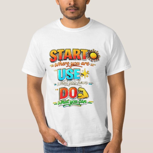 Start Use Do OG T-Shirt | Motivational Quote Tee  (Vorderseite)