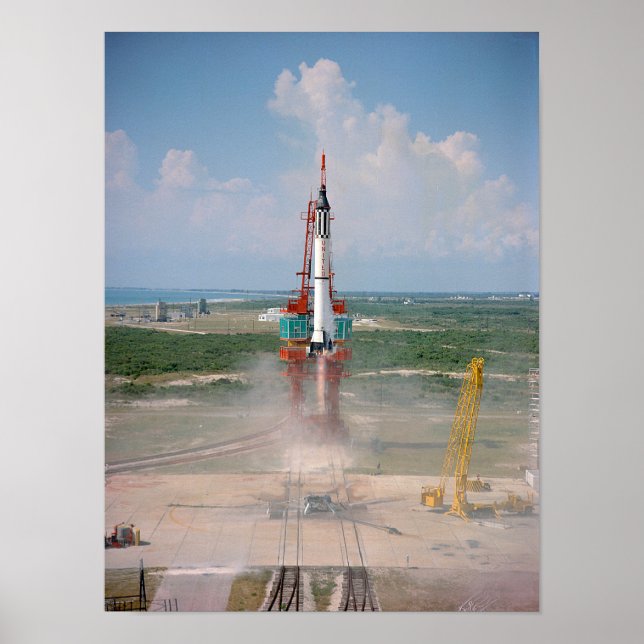 Start von Freedom 7 Fotografen Poster (Vorne)
