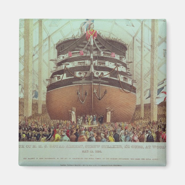 Start von H.M.S. Royal Albert, Screw Steamer Magnet (Vorne)