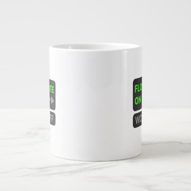 Start - Welt aus | Motivierend Kaffee-Tasse Jumbo-Tasse (Vorderseite)