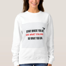 Start Where You Are Empowering Long Sleeve Top Red