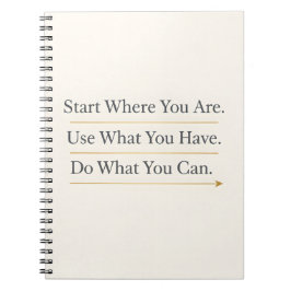 Start Where You Are – Inspirational Quote Journal Notizblock