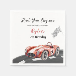 Start Your Engine Any Age Birthday Serviette
