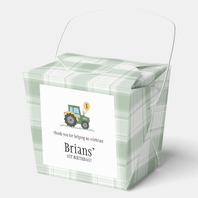 Start Your Tractor Birthday  Geschenkschachtel (Vorderseite)