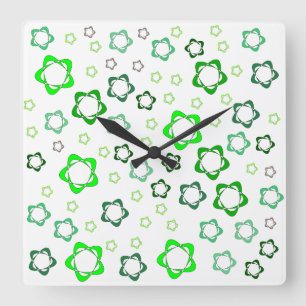 Started Wall Clock Quadratische Wanduhr
