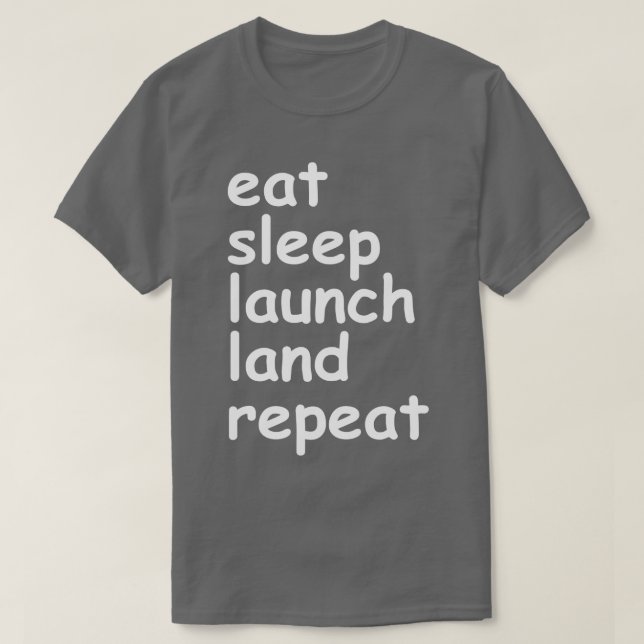 Starten des Essens wiederholen T-Shirt (Design vorne)