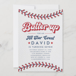 Starten Sie alle Star-Event-Baseball Einladung