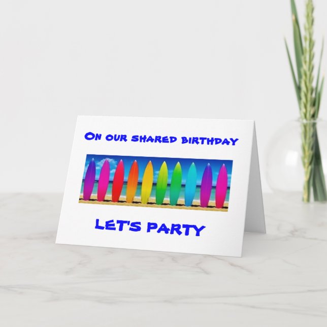 STARTEN SIE DAS PARTY, UM UNSEREN GEMEINSAMEN GEBU KARTE (Vorderseite)