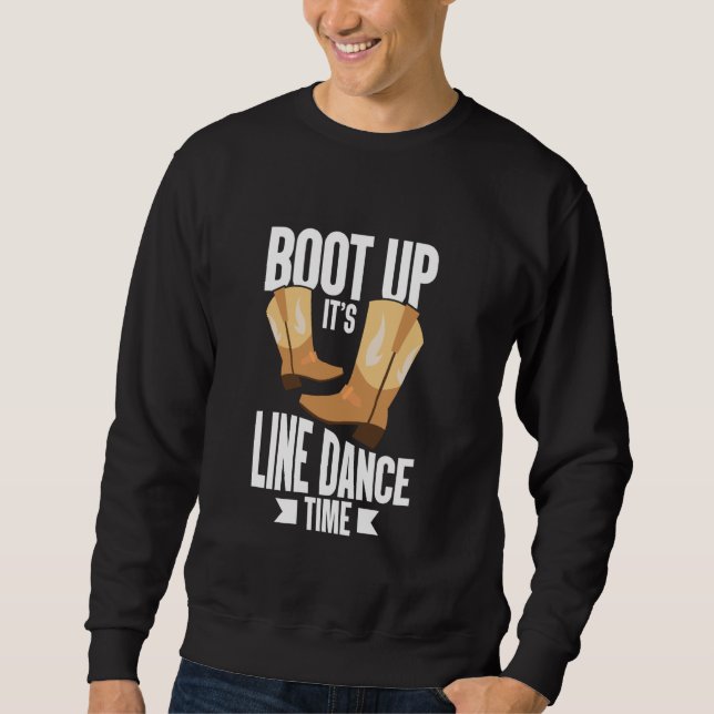 Starten Sie den Line Dance Time Line Tänzer Land M Sweatshirt (Vorderseite)