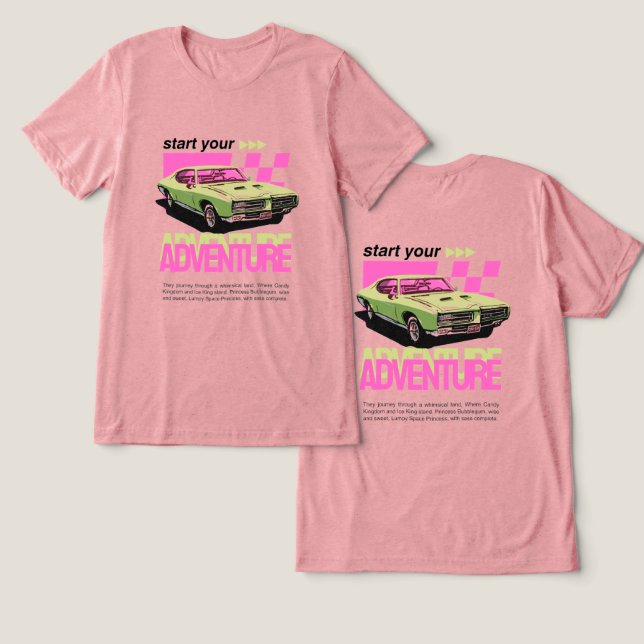 Starten Sie Ihren Adventure-T - Shirt (Design Vorderseite & Rückseite)