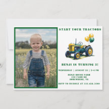Starten Sie Ihren Traktor Foto Boy Geburtstag Bash