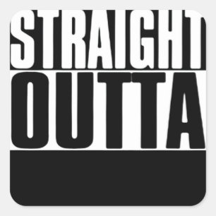 STARTEN SIE OUTTA IHREN TEXT HIER T-SHIRT. QUADRATISCHER AUFKLEBER