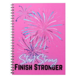 Starten Sie Stronger Finish Stronger Notebook Notizblock