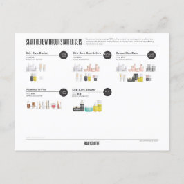 Starter Sets Postcard Beautycounter Ankündigungspostkarte