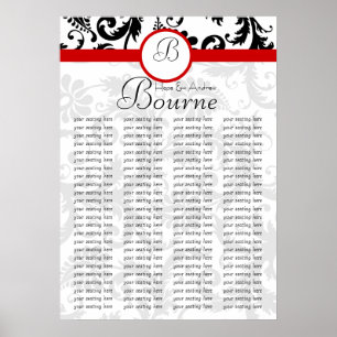 startet bei $11.20 Seating Chart für Empfang Poster