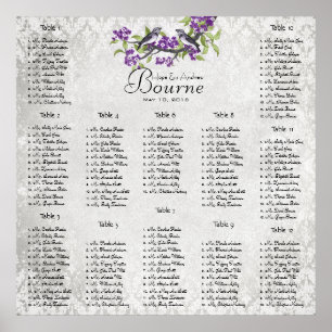 Startet bei $13.20 Seating Chart 12 Tische Poster