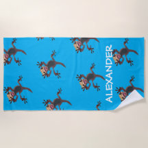 Startling Funny Gecko Lizard Light Blue Individuel