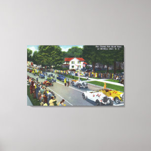 Startlinie beim Grand Prix Auto Race Leinwanddruck