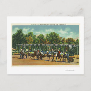 Startlinienansicht für Saratoga Postkarte