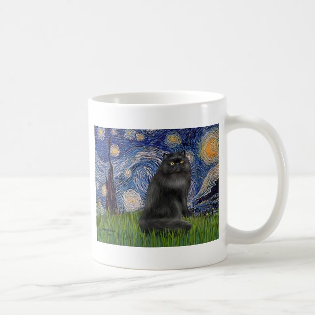 Startnight - Black Persian Cat Kaffeetasse (Rechts)