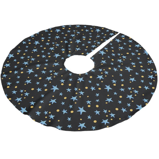 Startnight Gemusterte Weihnachten Polyester Weihnachtsbaumdecke (Schrägansicht)