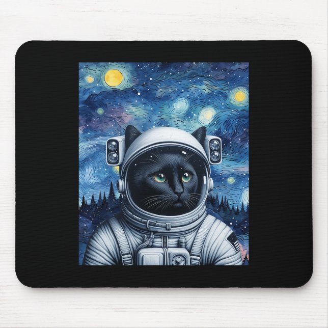 Startnight Kosmic Cat Astronaut Art Mousepad (Vorne)