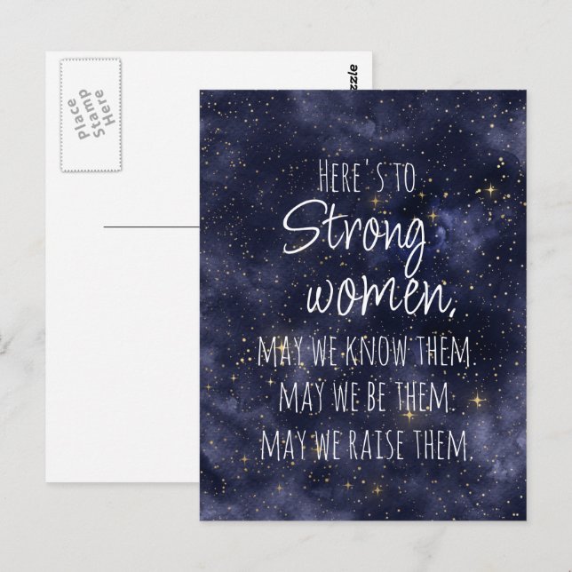 Startnight Strong Women Motivierend Postcard Postkarte (Vorne/Hinten)