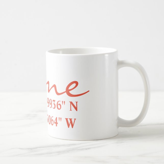 Startseite Längengrad Breitengrad Koordinate  Kaffeetasse (Rechts)