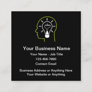 Startup Lightbulb Idee Business Cards Quadratische Visitenkarte