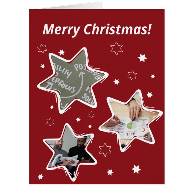 Stary Custom Fotos Red Life Coach Weihnachtskarte (Vorderseite)