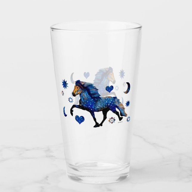 Stary Night Charismatic Tolting isländischen Pferd Glas (Vorderseite)