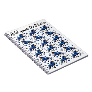 Stary Night Icelandic Pferd Notizblock