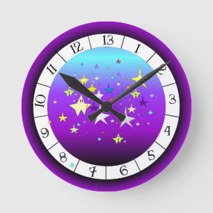 Starzy 13 Stunden-Wanduhr Runde Wanduhr
