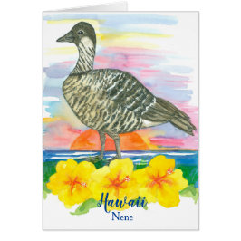 State Bird of Hawaii Nene Watercolor
