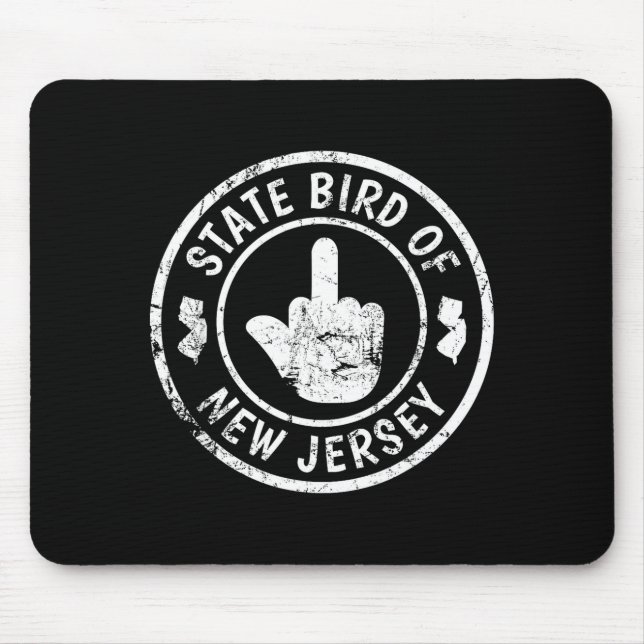 State Bird Of New Jersey Middle Finger Funny Distr Mousepad (Vorne)