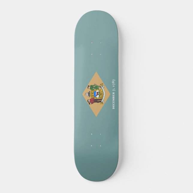 State Flag of Delaware (DE, USA) Skateboard (Vorderseite)