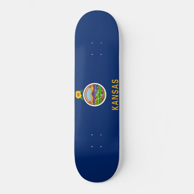 State Flag of Kansas Skateboard (Vorderseite)