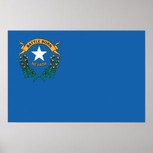 State Flag of Nevada, USA Poster