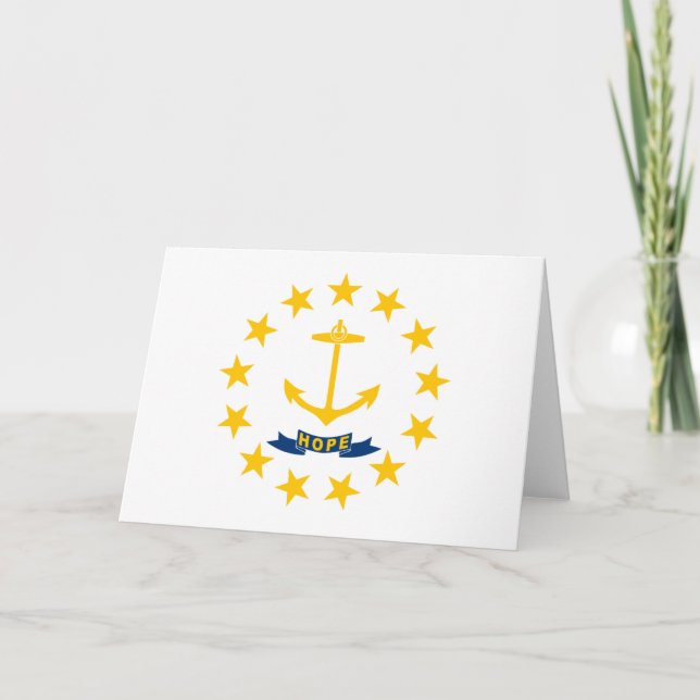 State Flag of Rhode Island Karte (Vorderseite)