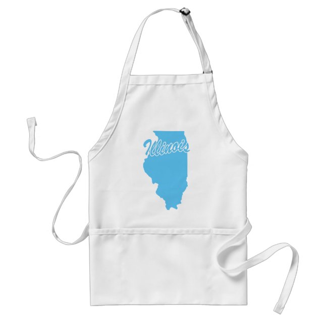 State Illinois Adult Apron Schürze (Vorne)