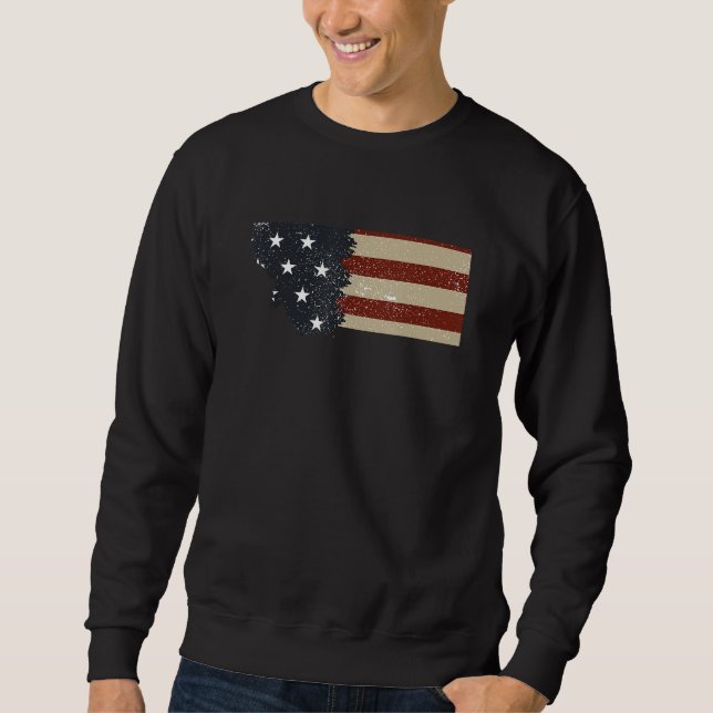 State of Montana Patriotic USA Flag for Men Women  Sweatshirt (Vorderseite)